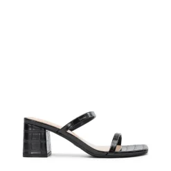 Minimalist Thin-Strap Block Heel Sandals