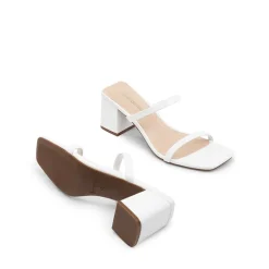 Minimalist Thin-Strap Block Heel Sandals