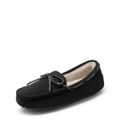Moccasin Slippers with Faux Fur