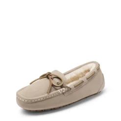 Moccasin Slippers with Faux Fur