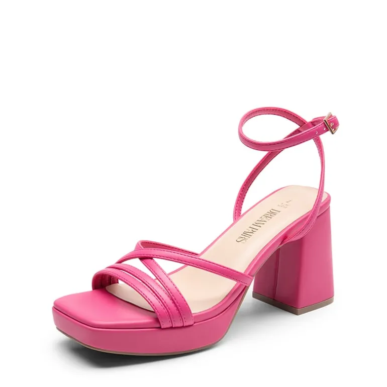 Multiple-strap Platform Heeled Sandals