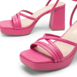 Multiple-strap Platform Heeled Sandals