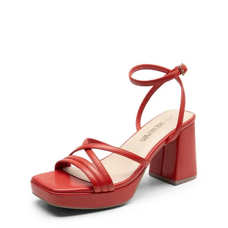 Multiple-strap Platform Heeled Sandals