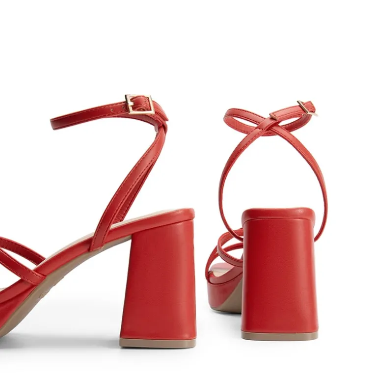 Multiple-strap Platform Heeled Sandals