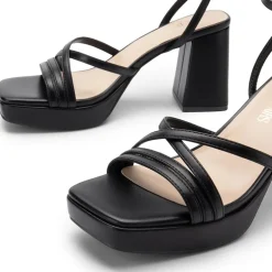 Multiple-strap Platform Heeled Sandals