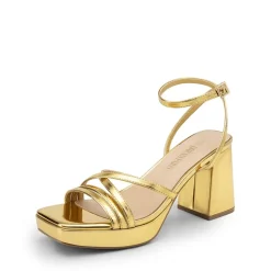 Multiple-strap Platform Heeled Sandals