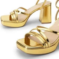 Multiple-strap Platform Heeled Sandals