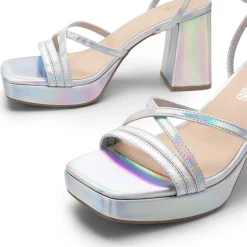 Multiple-strap Platform Heeled Sandals