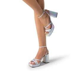 Multiple-strap Platform Heeled Sandals