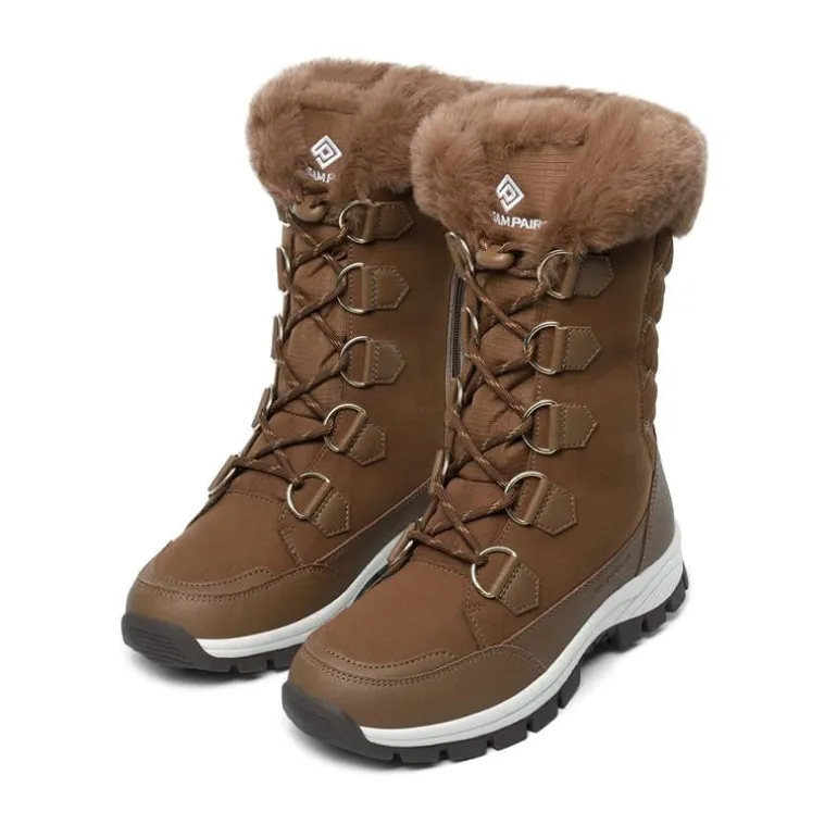 Non-Slip Mid Calf Faux Fur Snow Boots