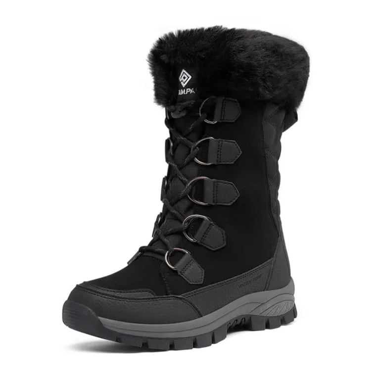 Non-Slip Mid Calf Faux Fur Snow Boots