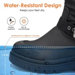Non-Slip Mid-Calf Waterproof Snow Boots