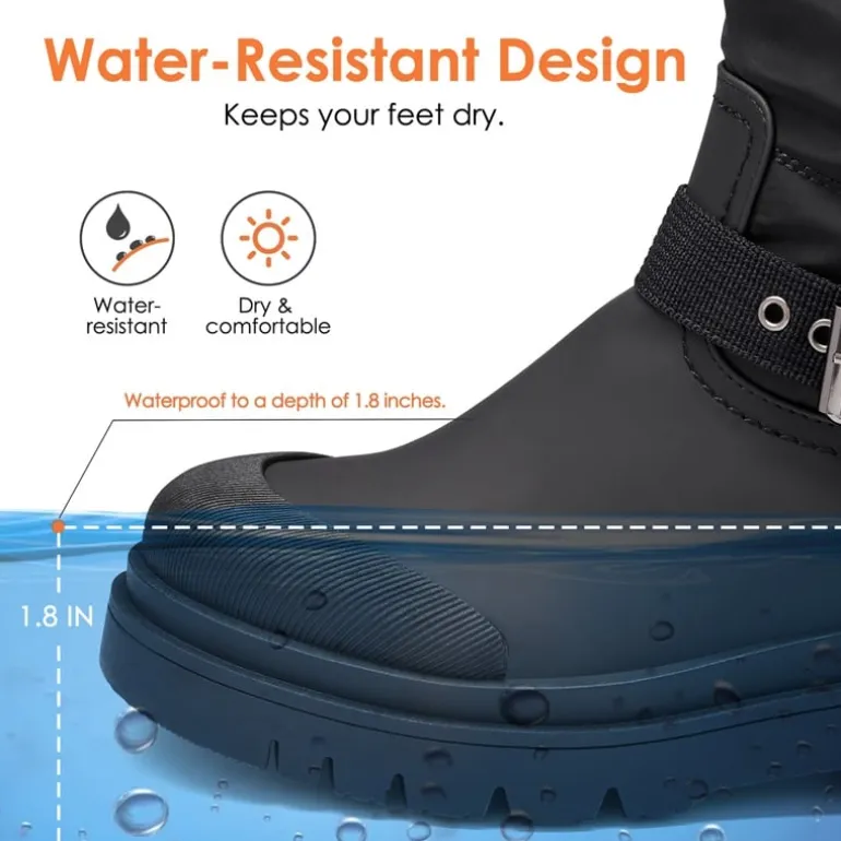 Non-Slip Mid-Calf Waterproof Snow Boots