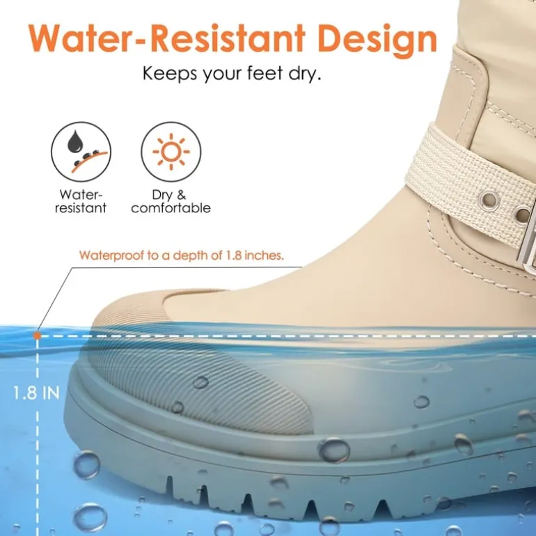 Non-Slip Mid-Calf Waterproof Snow Boots