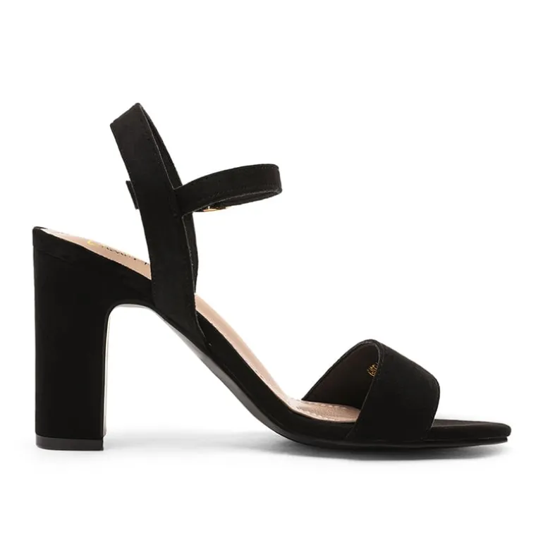 Open Toe Ankle Strap Chunky Heel Sandals