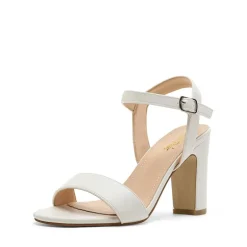 Open Toe Ankle Strap Chunky Heel Sandals