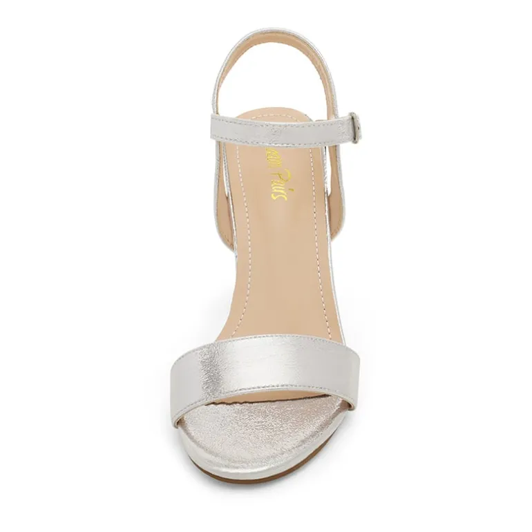 Open Toe Ankle Strap Chunky Heel Sandals