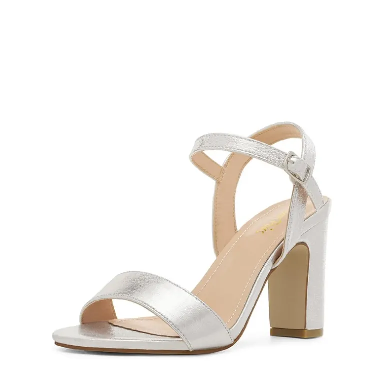 Open Toe Ankle Strap Chunky Heel Sandals