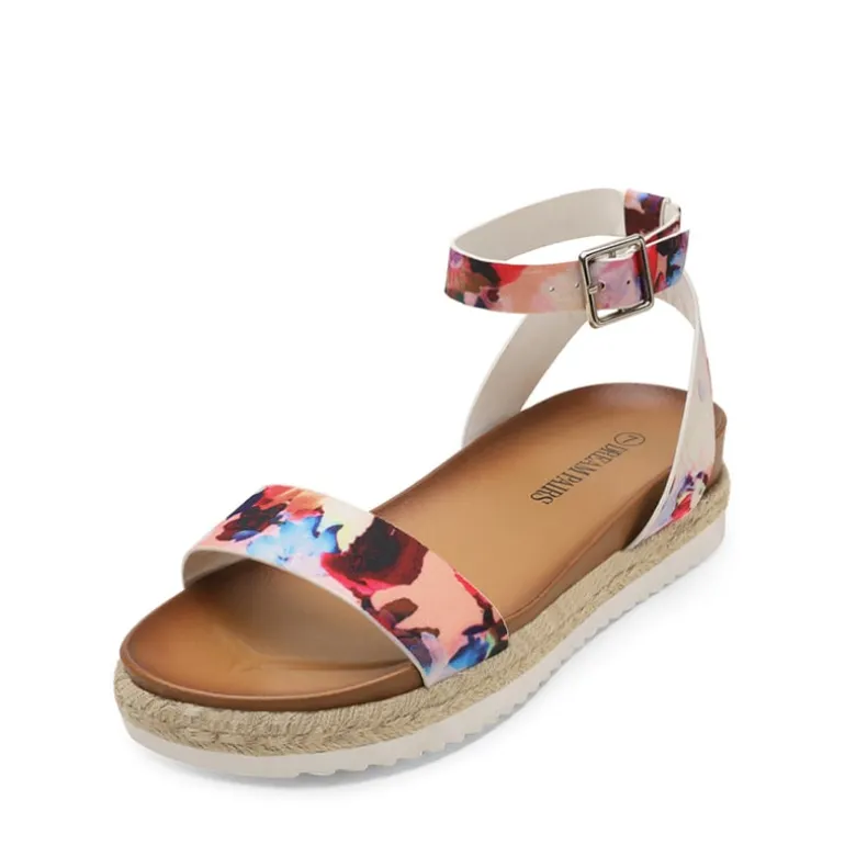 Open Toe Ankle-Strap Espadrille Platform Sandals