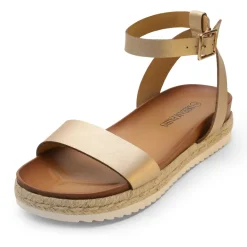 Open Toe Ankle-Strap Espadrille Platform Sandals