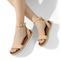 Open Toe Ankle-Strap Espadrille Platform Sandals