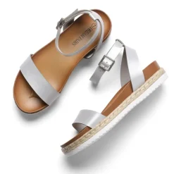 Open Toe Ankle-Strap Espadrille Platform Sandals