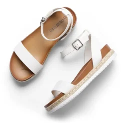Open Toe Ankle-Strap Espadrille Platform Sandals