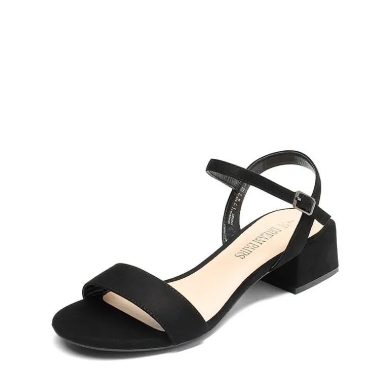 Open Toe Ankle Strap Low Heel Sandals