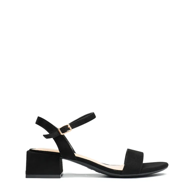 Open Toe Ankle Strap Low Heel Sandals