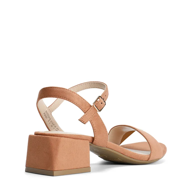Open Toe Ankle Strap Low Heel Sandals