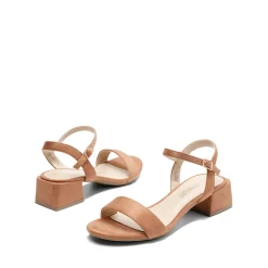 Open Toe Ankle Strap Low Heel Sandals