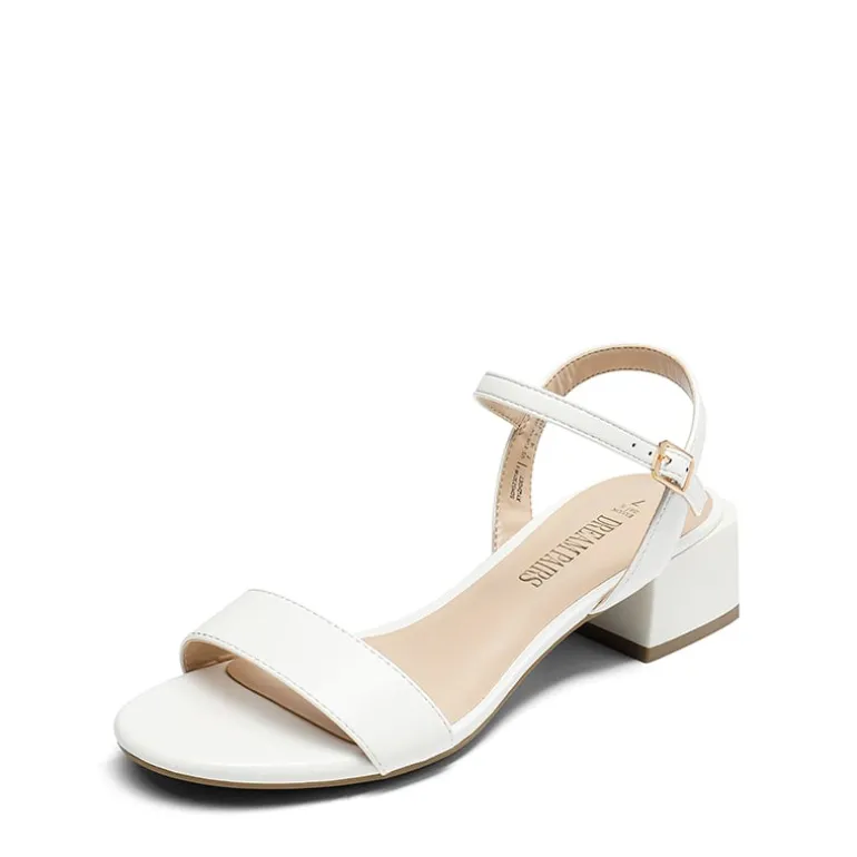 Open Toe Ankle Strap Low Heel Sandals