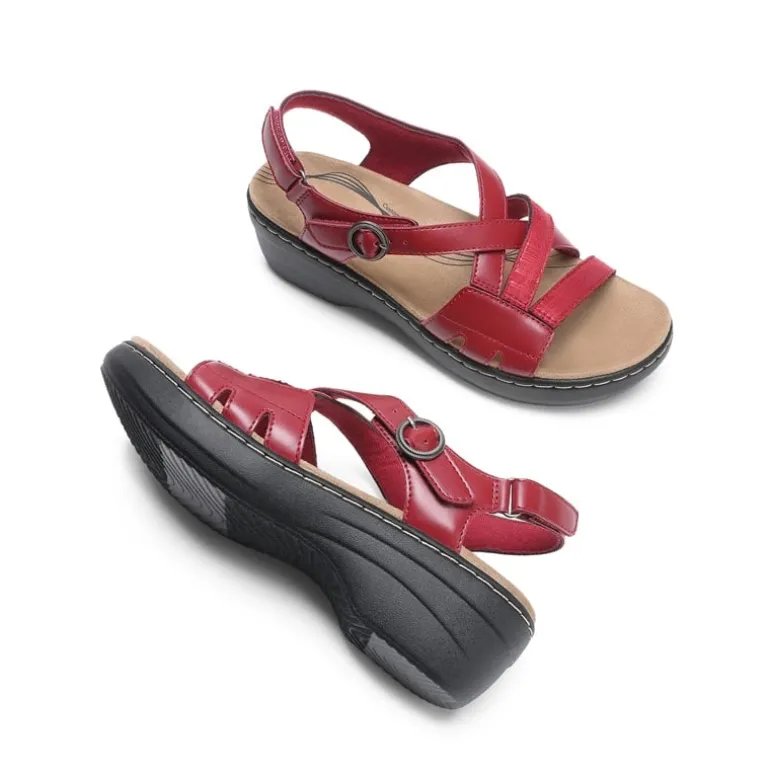 Open Toe Arch Support Wedge Sandals