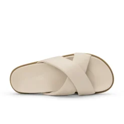 Open Toe Crisscross Slide Flat Sandals