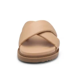 Open Toe Crisscross Slide Flat Sandals