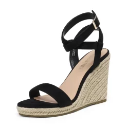 Open Toe Espadrille Platform Wedge Sandals