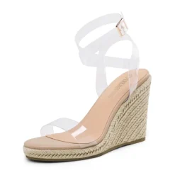 Open Toe Espadrille Platform Wedge Sandals