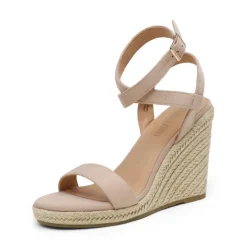 Open Toe Espadrille Platform Wedge Sandals