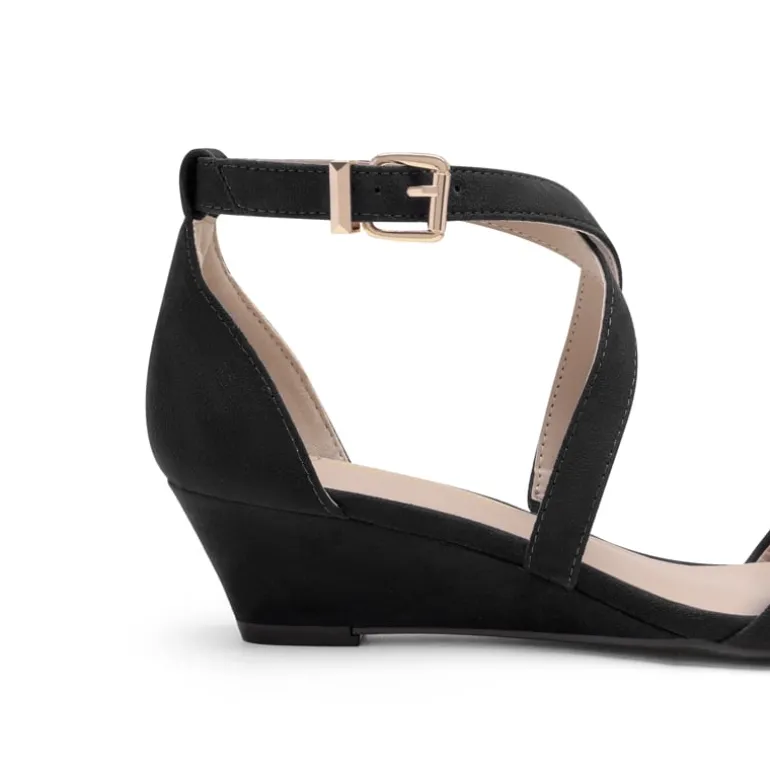 Open Toe Low Heel Wedge Sandals