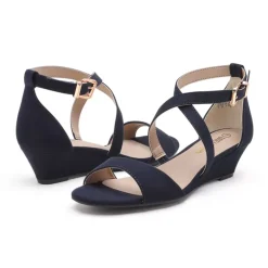 Open Toe Low Heel Wedge Sandals