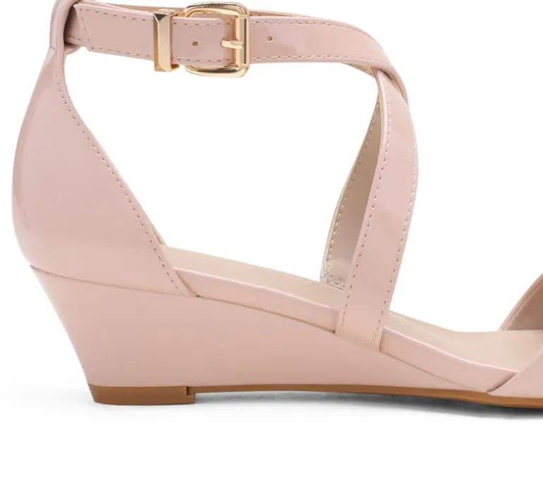Open Toe Low Heel Wedge Sandals