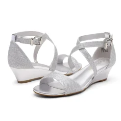 Open Toe Low Heel Wedge Sandals
