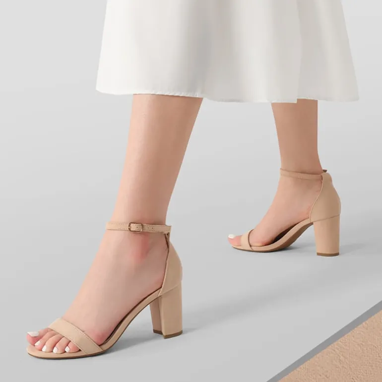 Open Toe Pump Chunky Heel Sandals