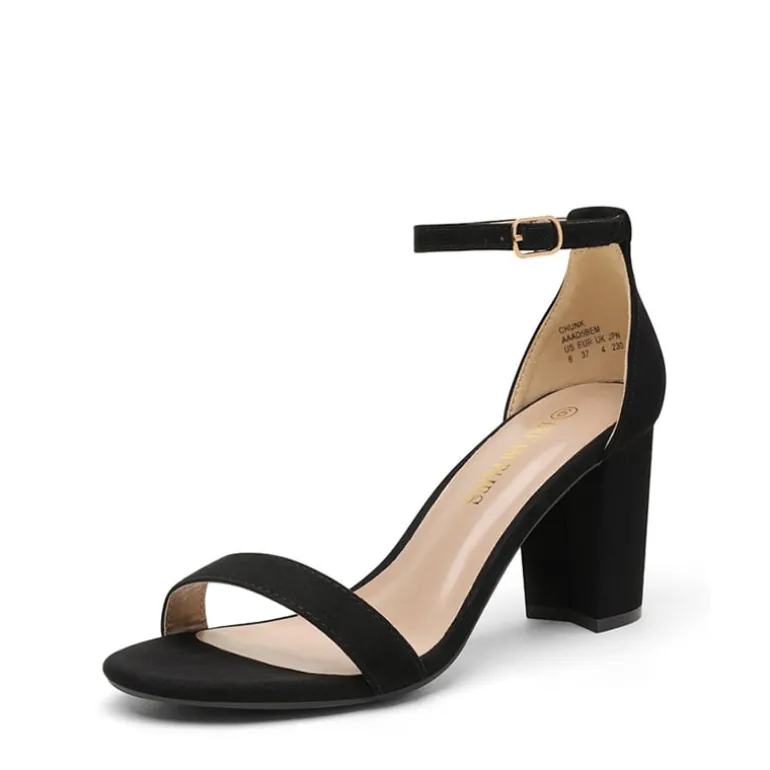 Open Toe Pump Chunky Heel Sandals
