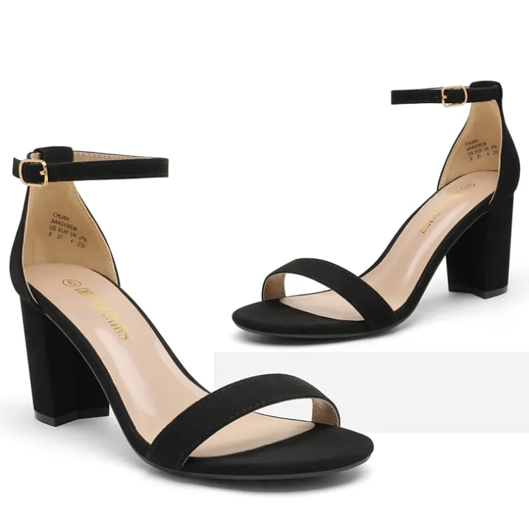 Open Toe Pump Chunky Heel Sandals