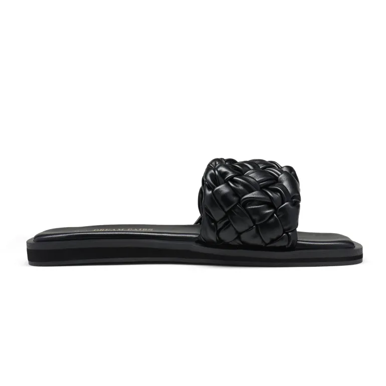 Open Toe Slide Flat Sandals