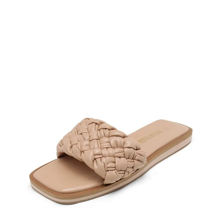 Open Toe Slide Flat Sandals