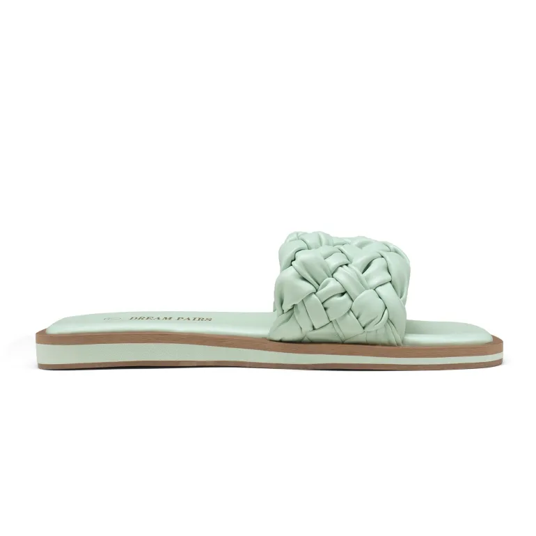 Open Toe Slide Flat Sandals