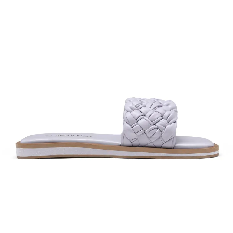 Open Toe Slide Flat Sandals