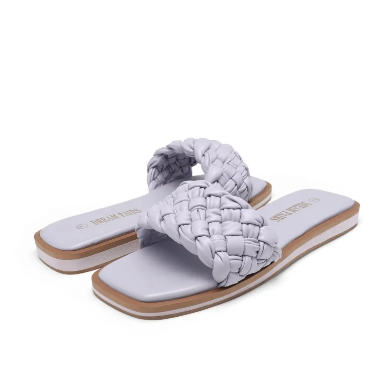Open Toe Slide Flat Sandals